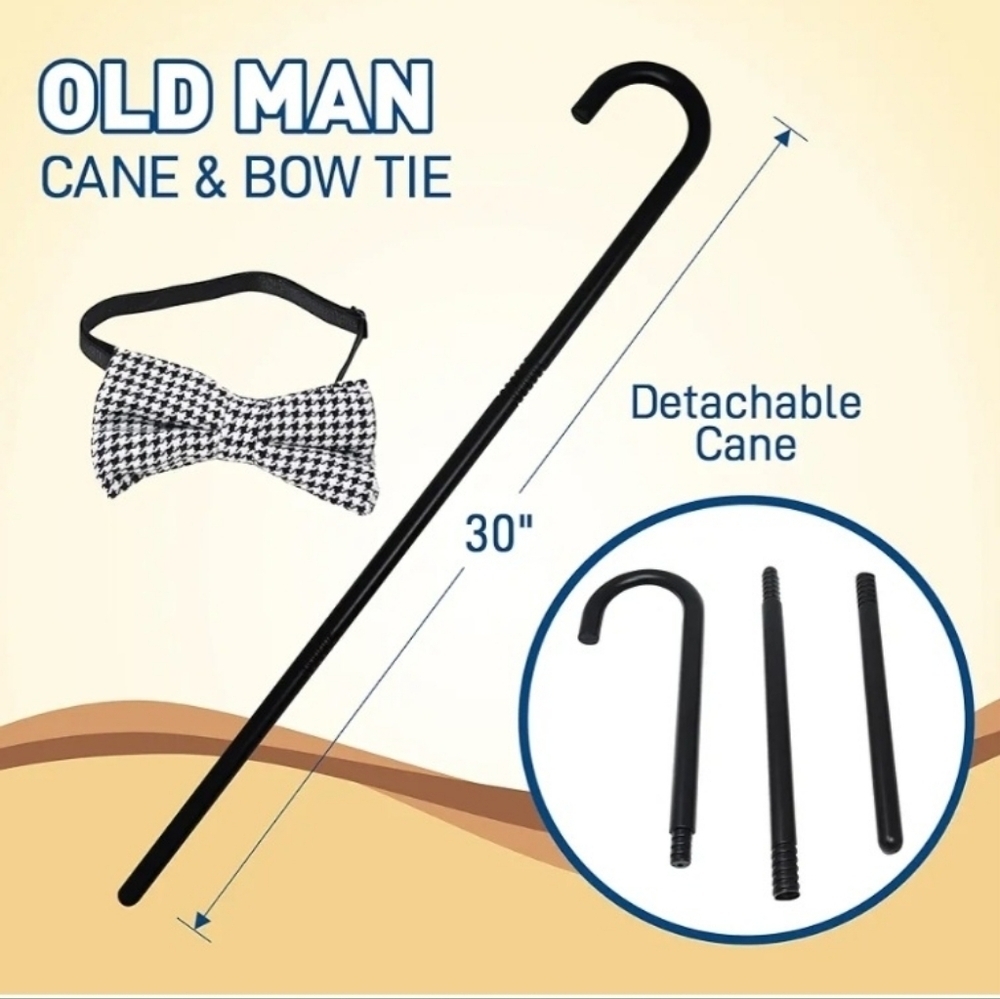 4 E's Novelty Classic Grandpa Costume Set for Kids Size Large 100 Day Costume - Picture 2 of 8